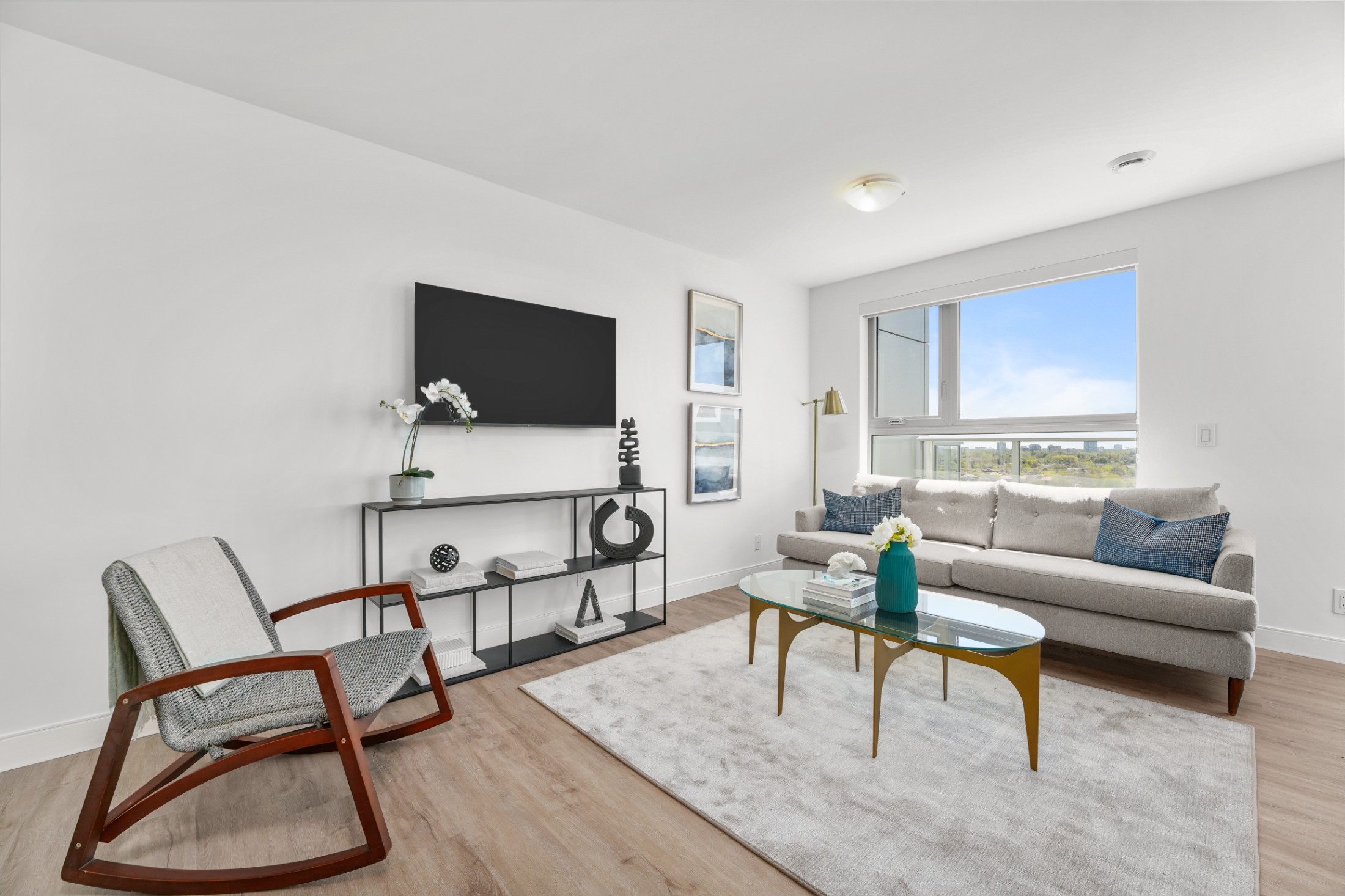 Toronto condo living with a city view