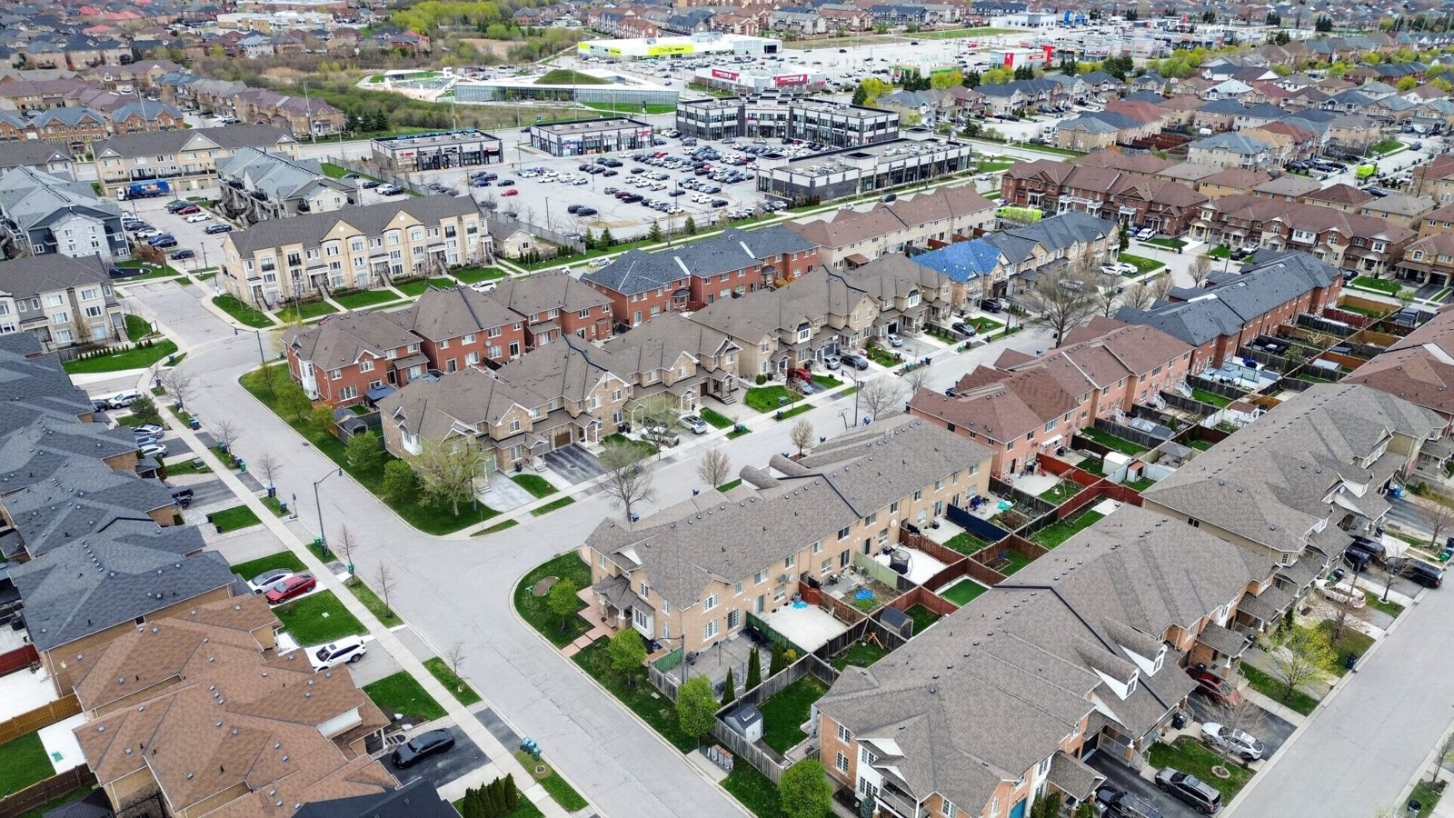Aerial view of a GTA suburban neighbourhood