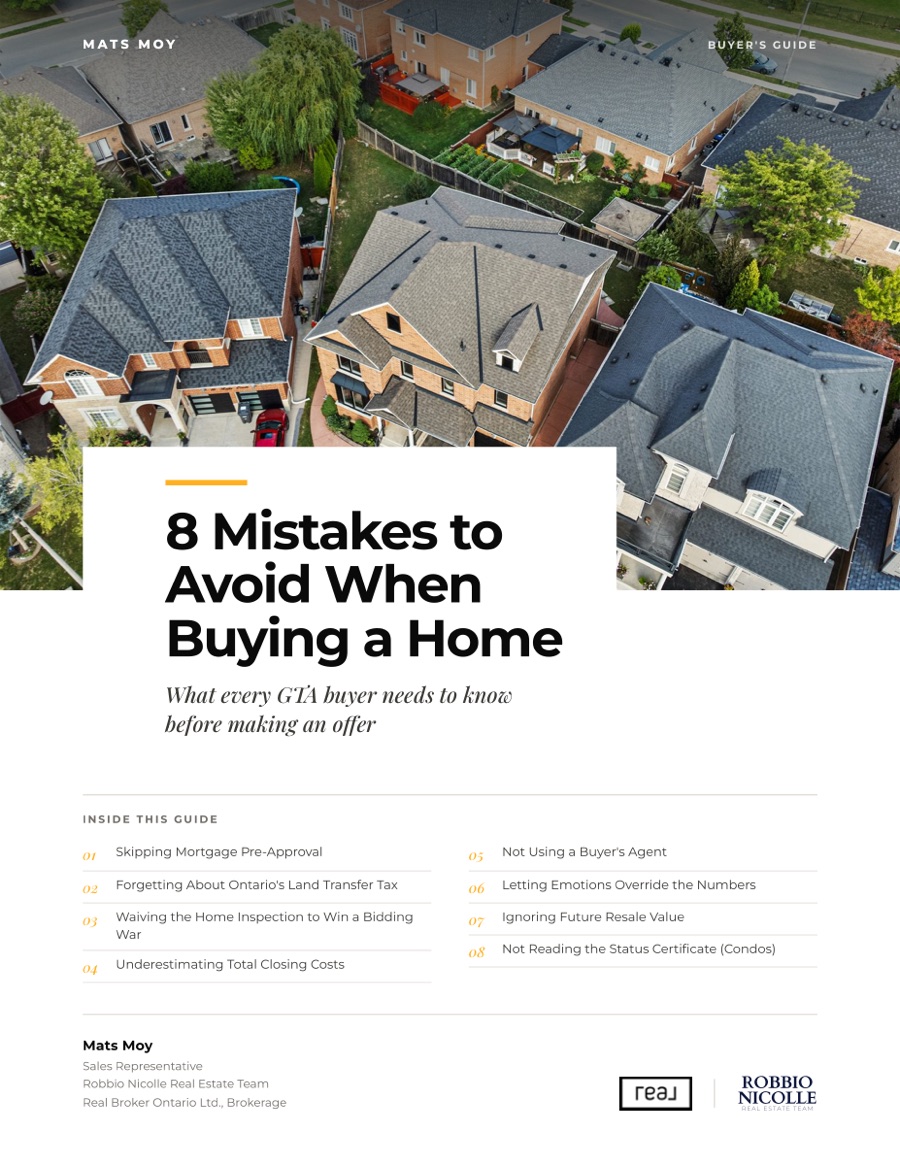 Cover of the 8 mistakes to avoid when buying a home PDF