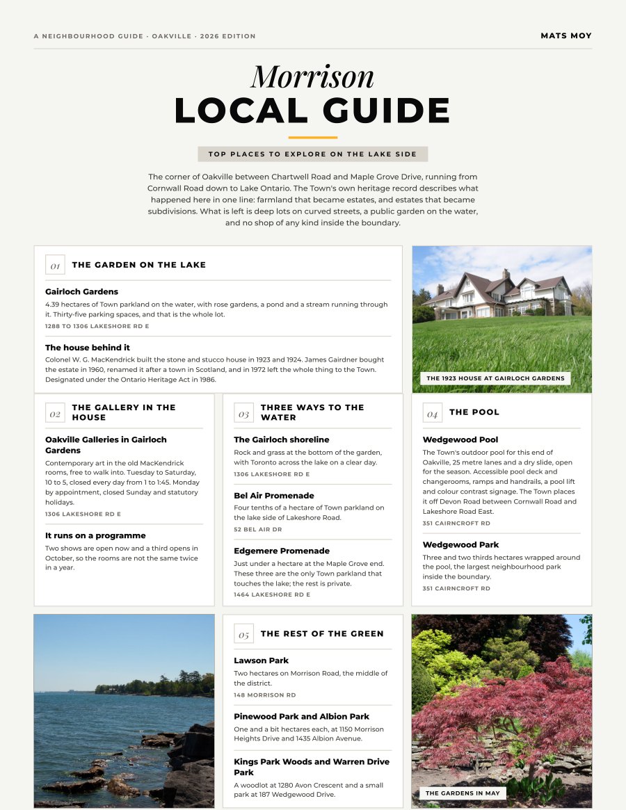 The first page of the Morrison guide, showing the title and the ten numbered local picks