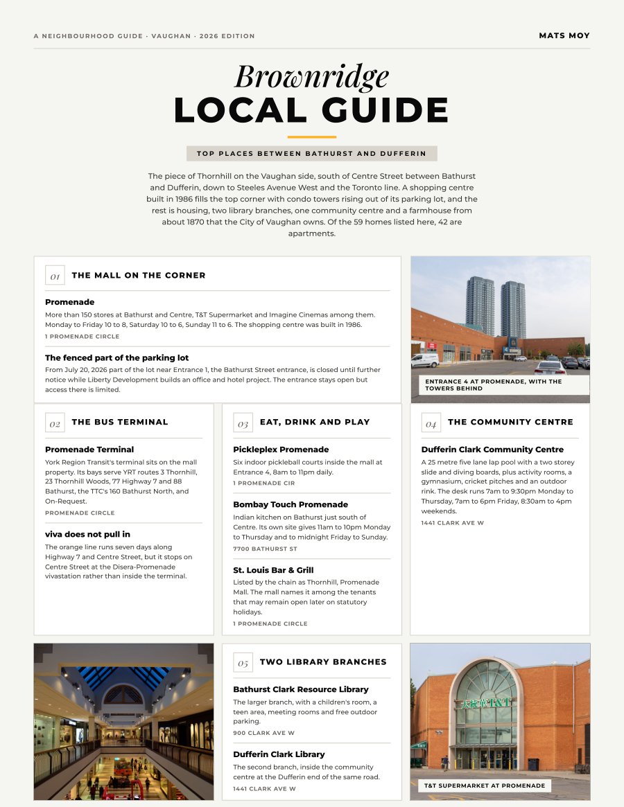 First page of the Brownridge guide