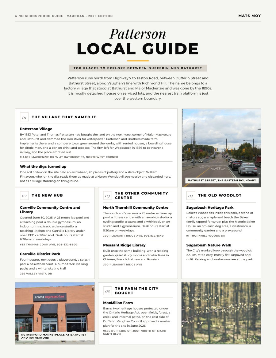 First page of the Patterson guide