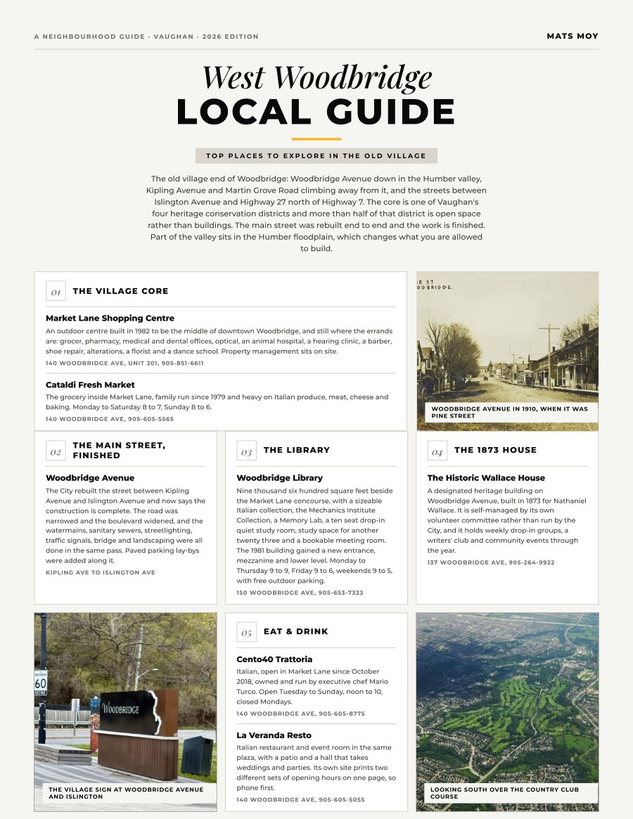 First page of the West Woodbridge guide