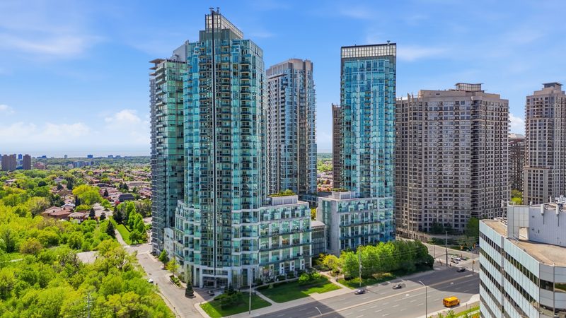 220 Burnhamthorpe Road West, Unit 903, Mississauga: the twin glass towers